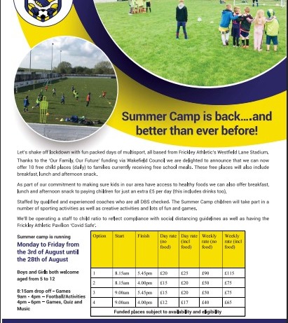 Summer Camp Flyer Information