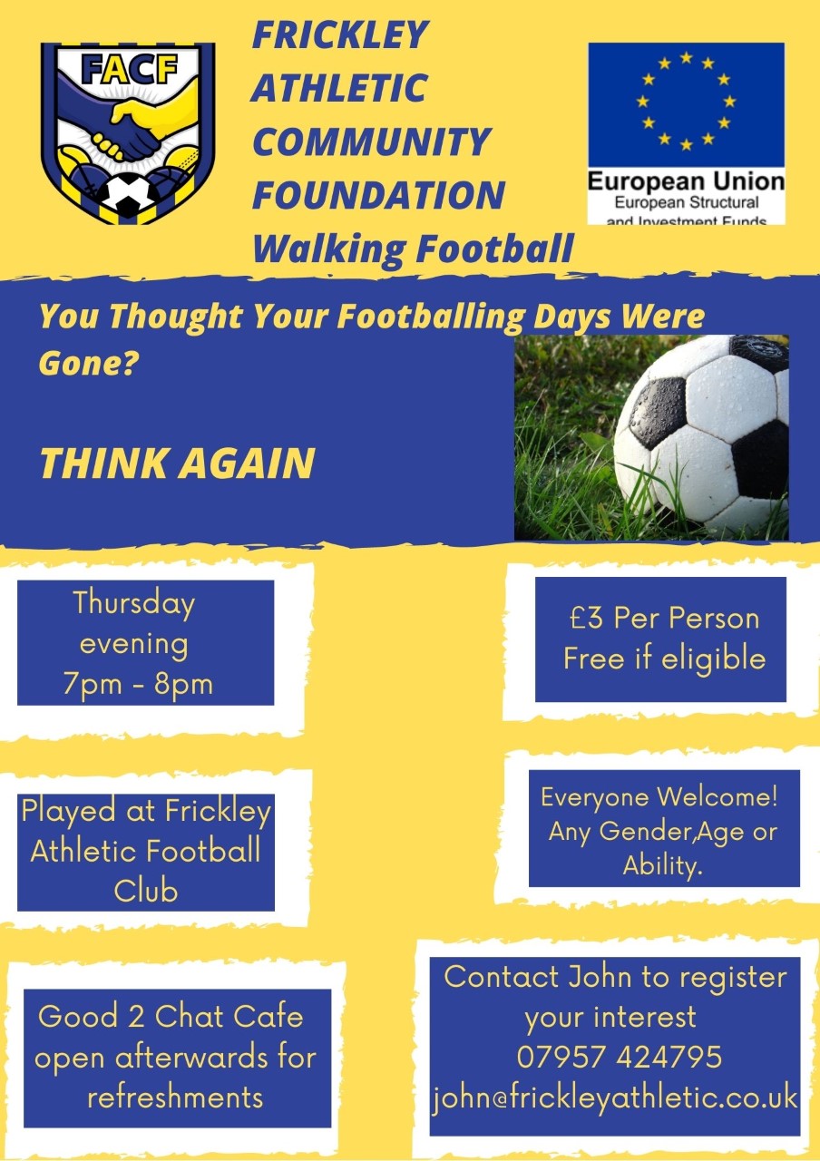 Coming Soon - Frickley Athletic Community Foundation Walking Football