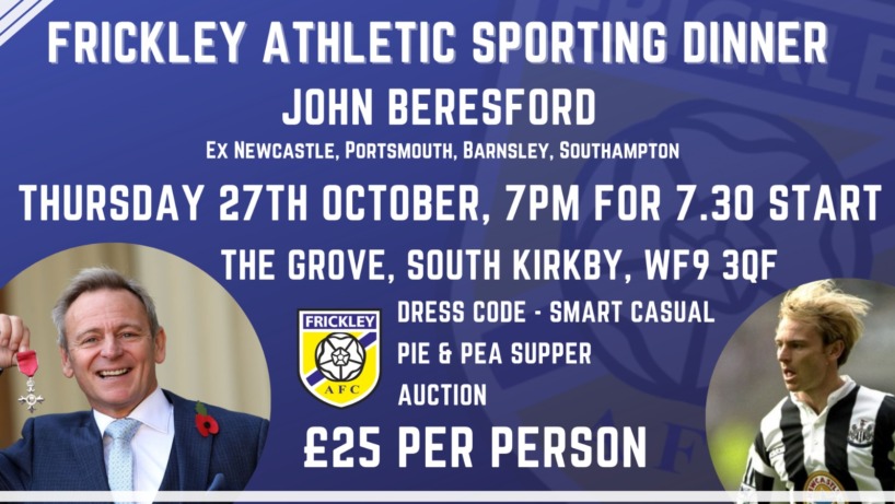 FRICKLEY ATHLETIC SPORTING EVENING - 27TH OCTOBER