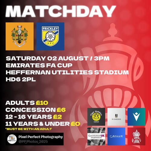 Match Preview - Saturday 2nd August 2025 - FA Cup
